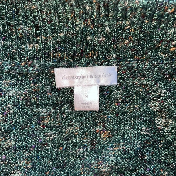 Christopher & Banks Women's Green Open Cardigan 1023 - Picture 3 of 5